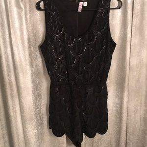 Black sequin romper!